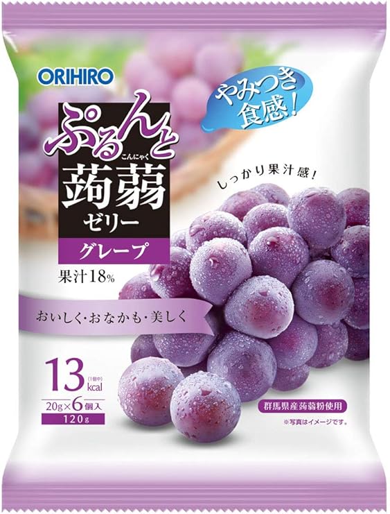 [N-0104] 오리히로 곤약젤리 포도맛 6개입X6봉지